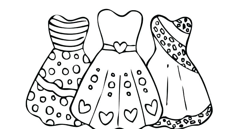 Dress Coloring Pages For Girls