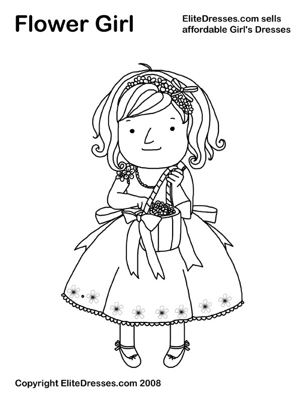 612x792 Girl's Dresses Coloring Pages That Are Free And Printable