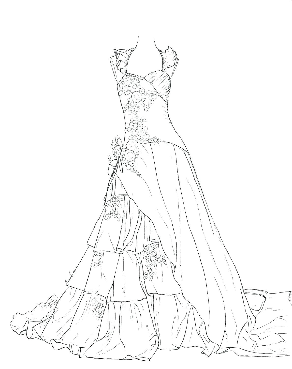 1188x1500 Coloring Pages ~ Dress Coloring Pages Girl Evening Cartoon