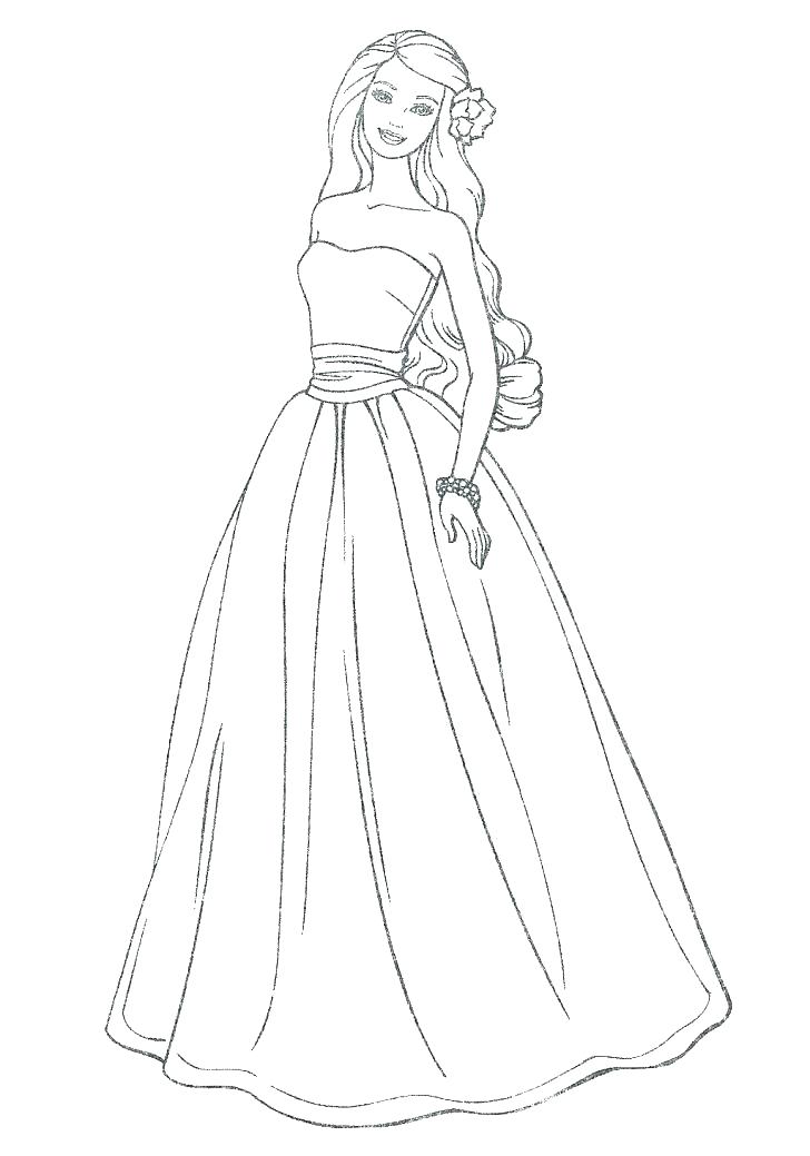 728x1039 Dress Coloring Page Wedding Dress Coloring Pages Coloring Pages