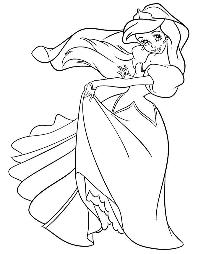 670x860 Prinzessin Ariel In Kleid Malseite