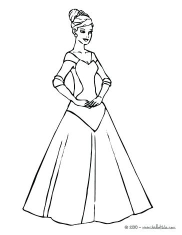 364x470 Dress Coloring Pages Well Dressed Princess Princess To Color
