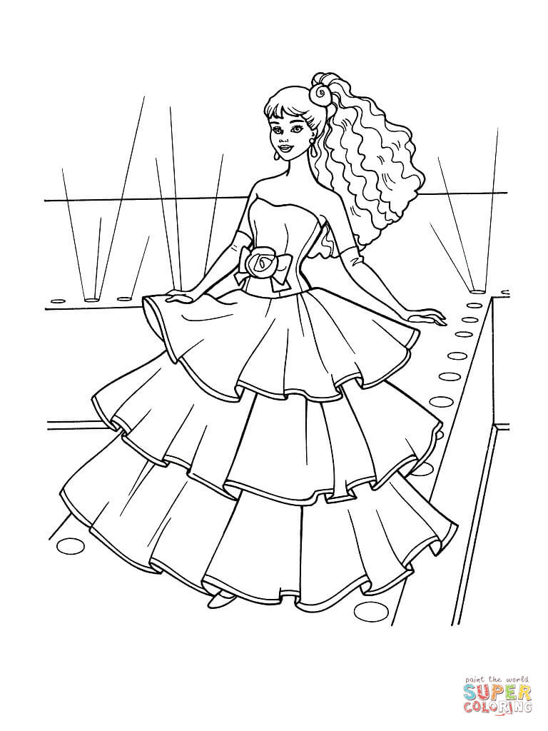 768x1024 Special Dress Coloring Pages To Print Wondrous Design Games