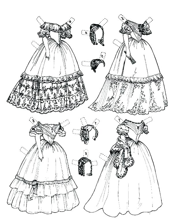 600x778 Design Your Own Dress Coloring Pages Dress Coloring Pages Wedding
