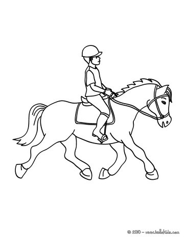 364x470 Man Training A Horse Coloring Pages