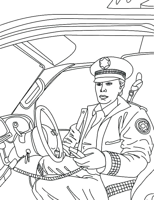 600x776 Coloring Pages Police Car Deepart