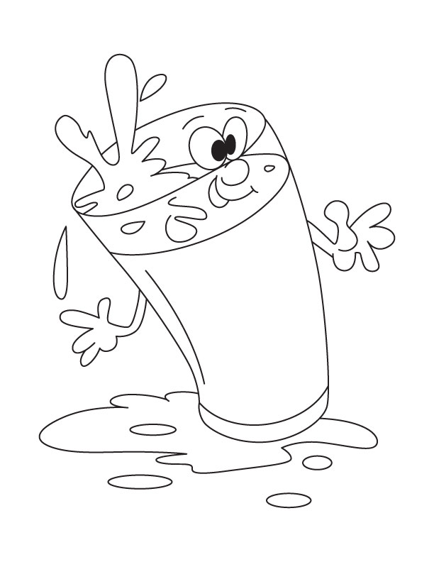 612x792 Free Glass Of Water Coloring Pages