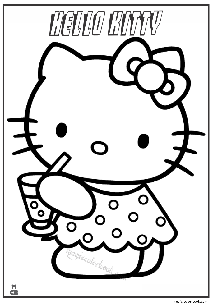 685x975 Kitty Drinking Coco Coloring Pages