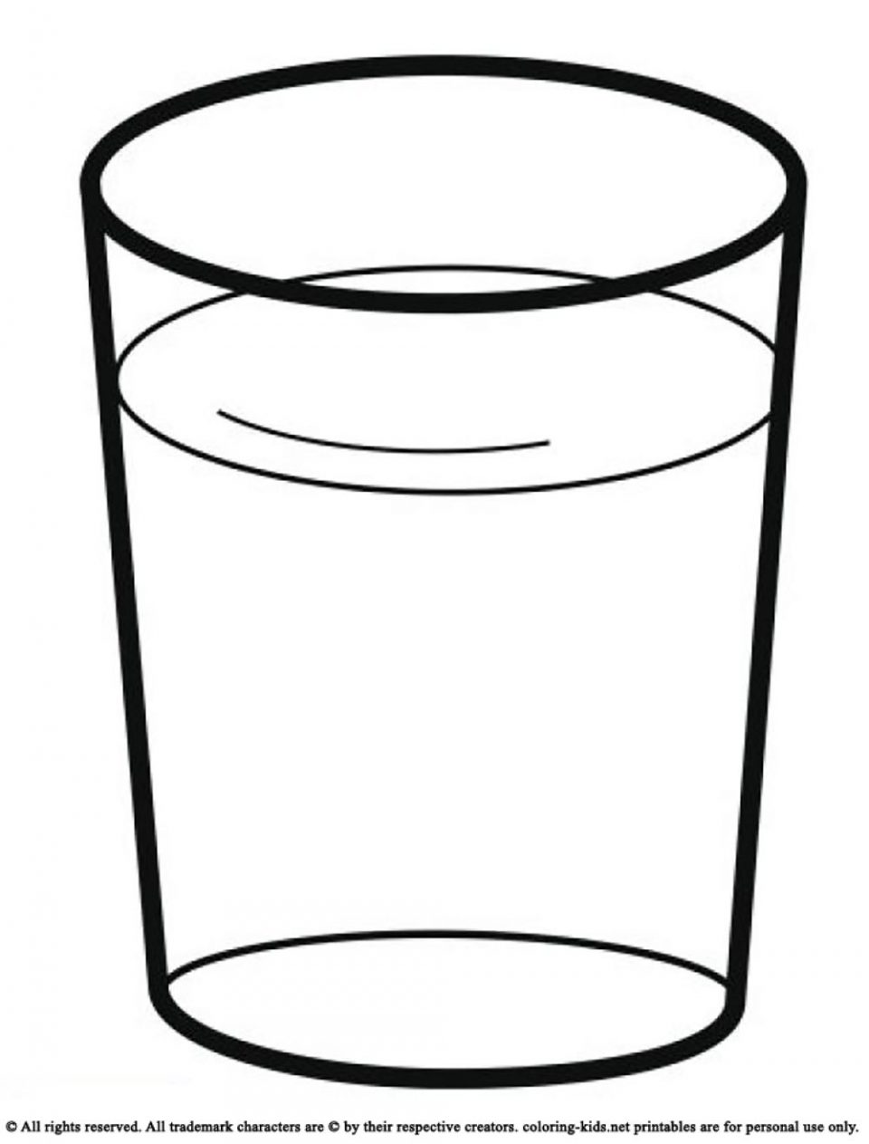 960x1263 Drink Glass Of Water Drinks Coloring Pages Kids Picture