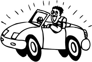320x216 Driving Car Happy Coloring Pages Cartoon Coloring Pages
