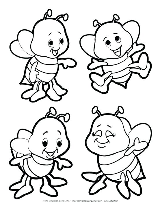554x720 Bee Coloring Pages Printable Printable For Cure Bee Coloring Pages