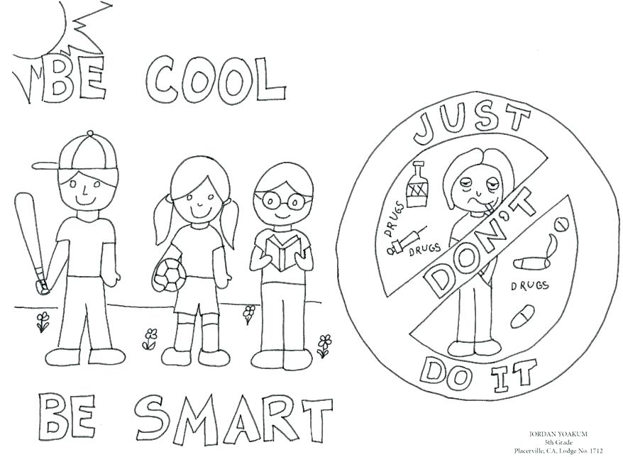878x644 Anti Drug Coloring Pages Free Bullying Printable For Kids Click