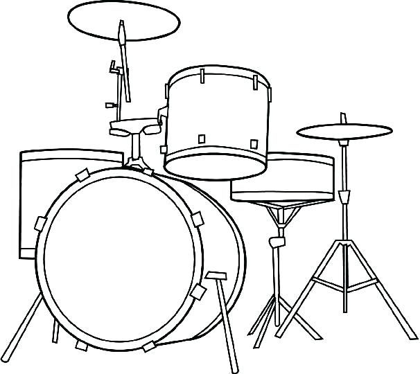 606x540 Drum Coloring Pages Drum Coloring Pages Drum Set Coloring Pages