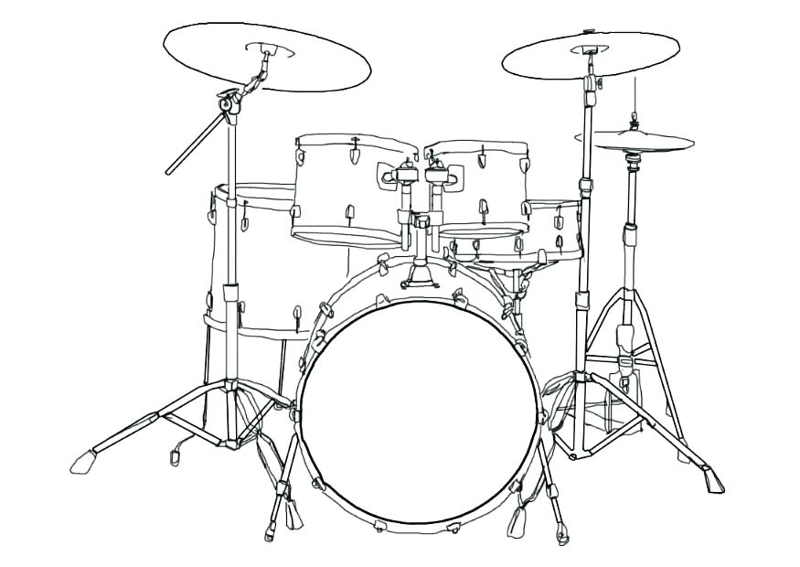 875x620 Drum Kit Colouring Pages Drums Coloring Page Download Large Image