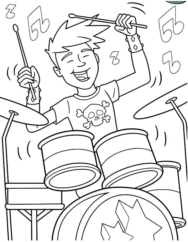 600x772 Drum Coloring Page Drum Set Coloring Page Drum Coloring Page Home