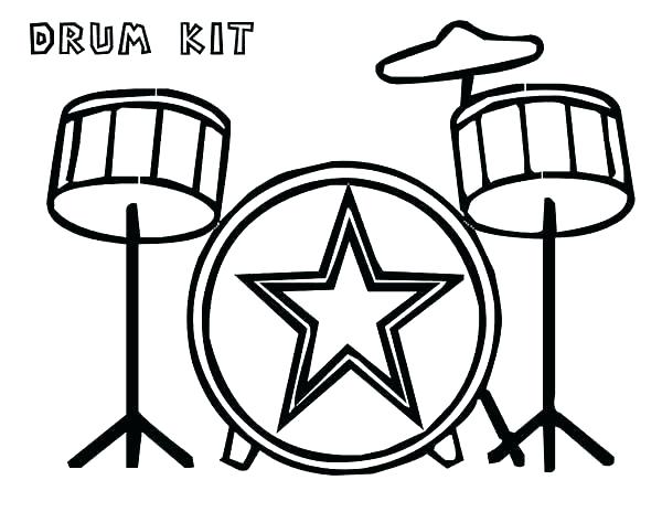 600x464 Drum Coloring Pages Coloring Trend Medium Size Cool Drum Sets Set