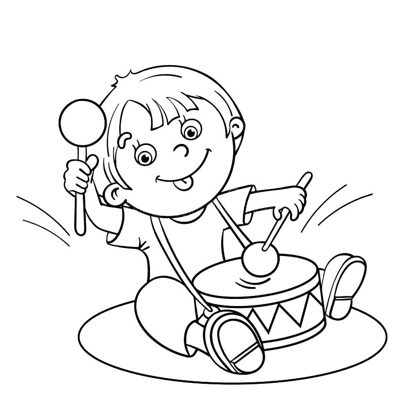 800x800 Drum Coloring Pages Free Coloring Drum Set Coloring Page