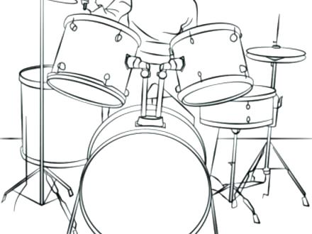 440x330 Drum Kit Coloring Page Coloring Pages Drum Set Coloring Page Drum