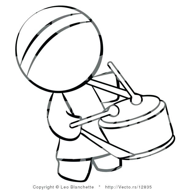600x620 Drums Coloring Page Drum Coloring Page And Vector Of Drummer