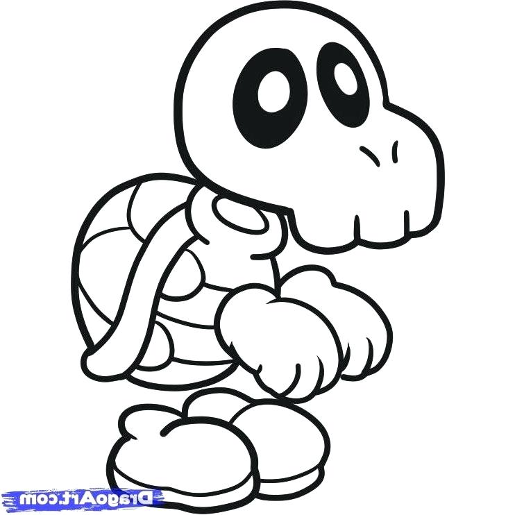 742x742 Koopa Troopa Coloring Pages How To Draw Dry Bones Step By Step