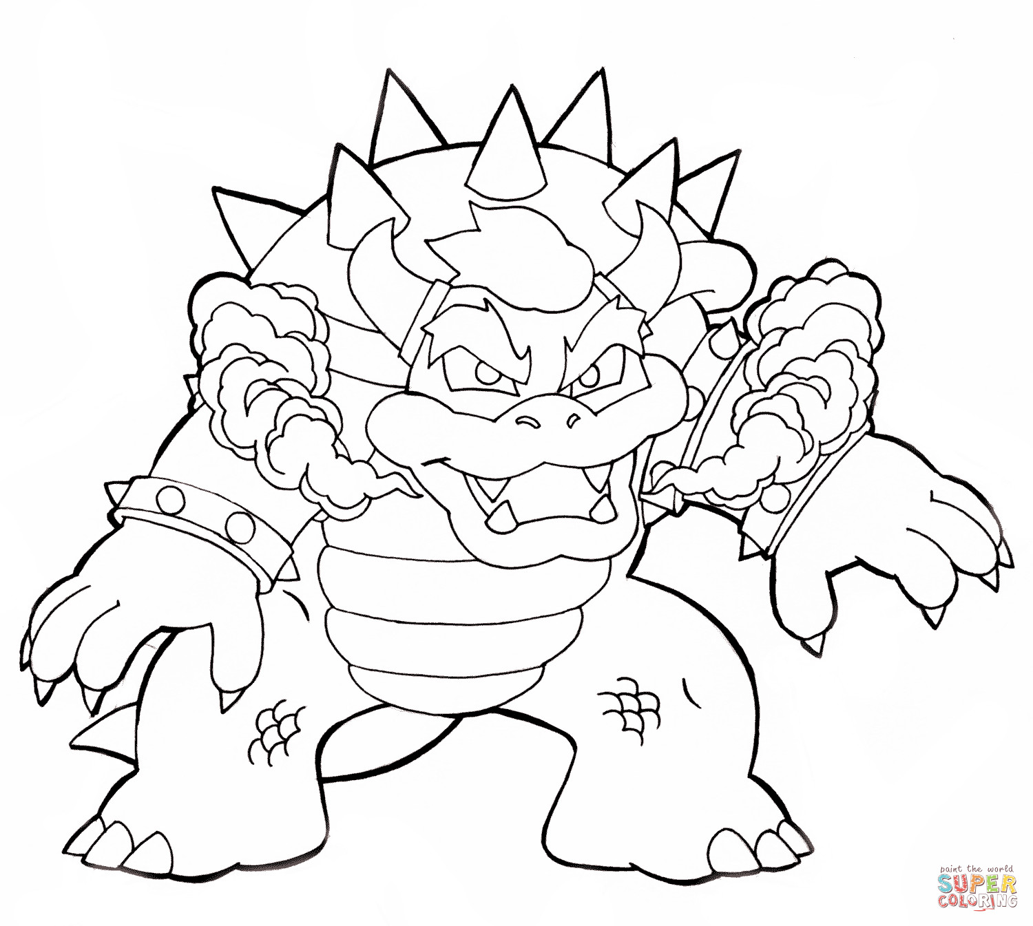 1500x1345 Dry Bowser Coloring Page Home Intended For
