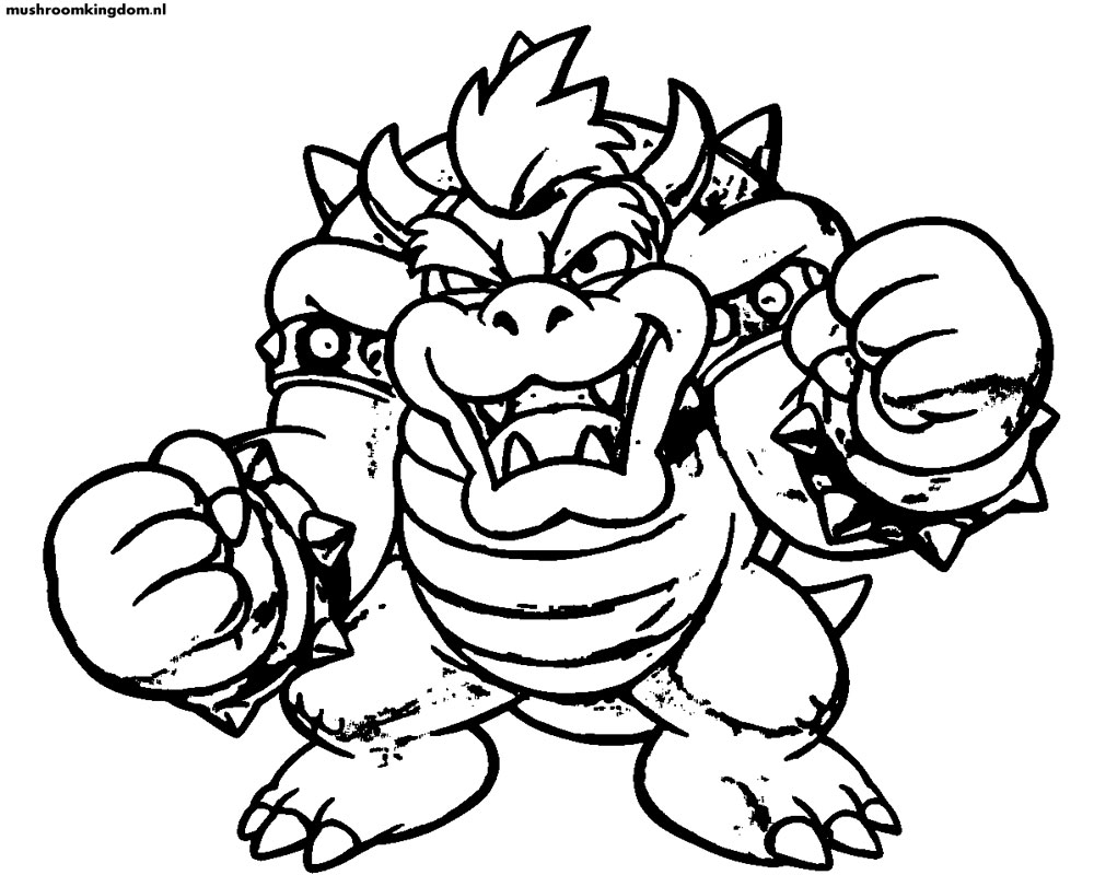 1000x800 Dry Bowser Coloring Pages Bowser Coloring Pages