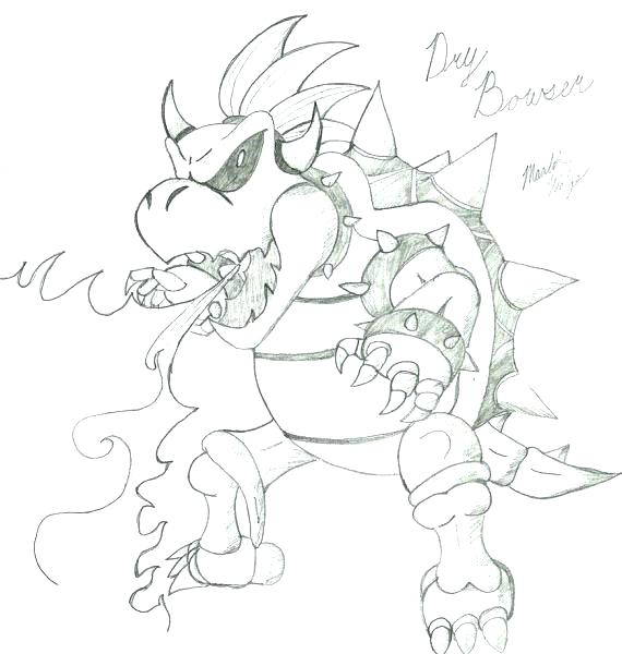 570x600 Dry Bowser Coloring Pages Coloring Pages Coloring Picture Coloring