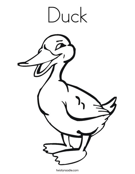 468x605 Duck Coloring Page