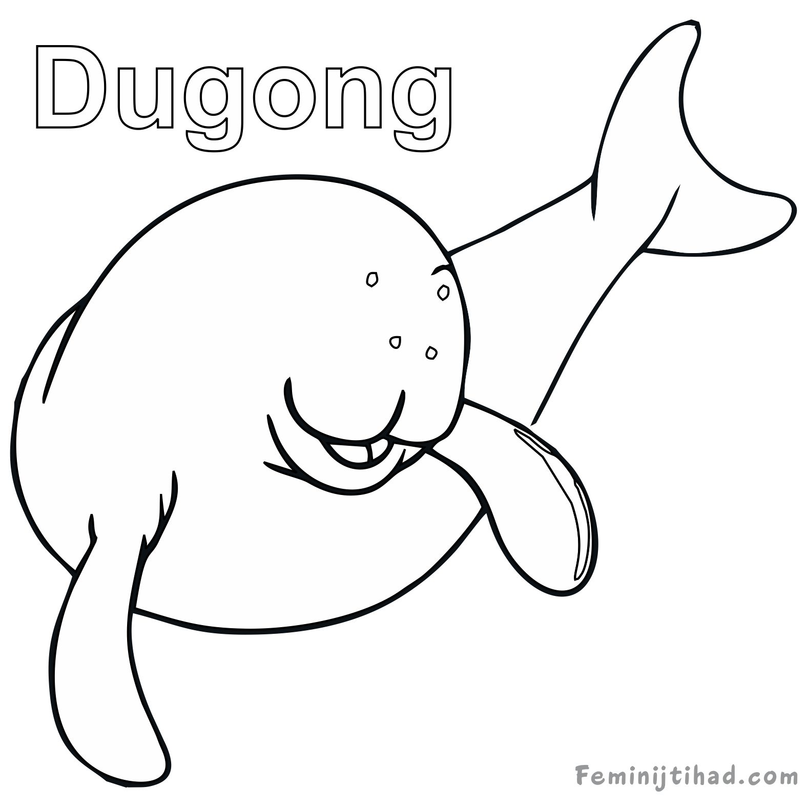 1575x1575 Dugong Coloring Pages Free To Print Coloring Pages For Kids