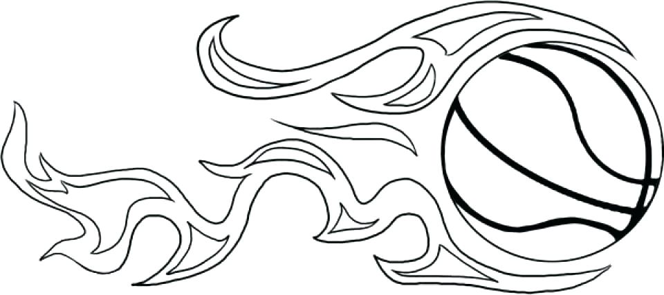 960x427 Basketball To Color Coloring Pages Basketball Basketball Coloring
