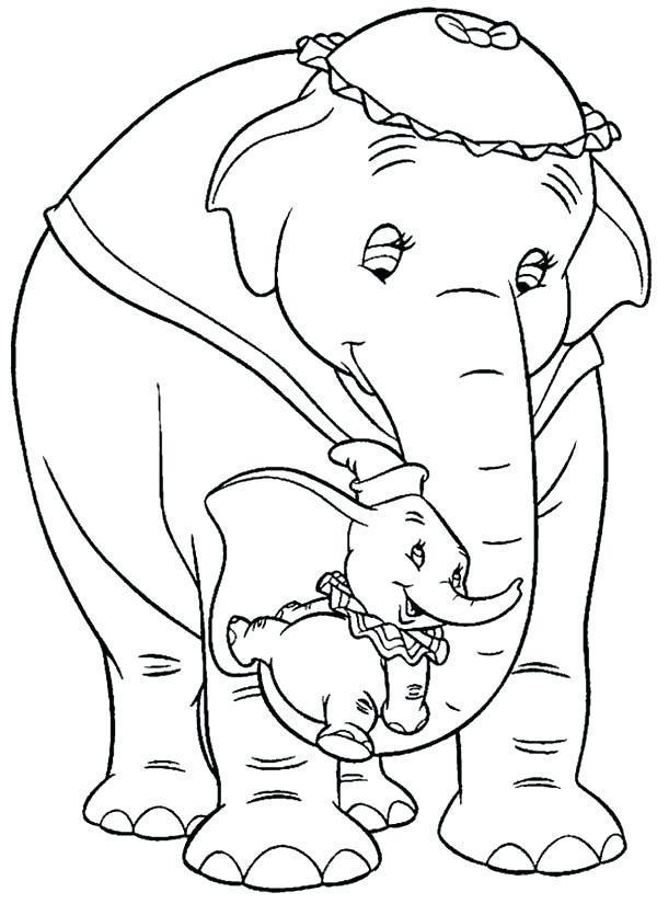 600x825 Elephant Color Pages Dumbo The Elephant Lift By His Dumbo Coloring