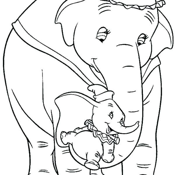 600x600 And Dumbo Coloring Pages Flying Dumbo Coloring Page
