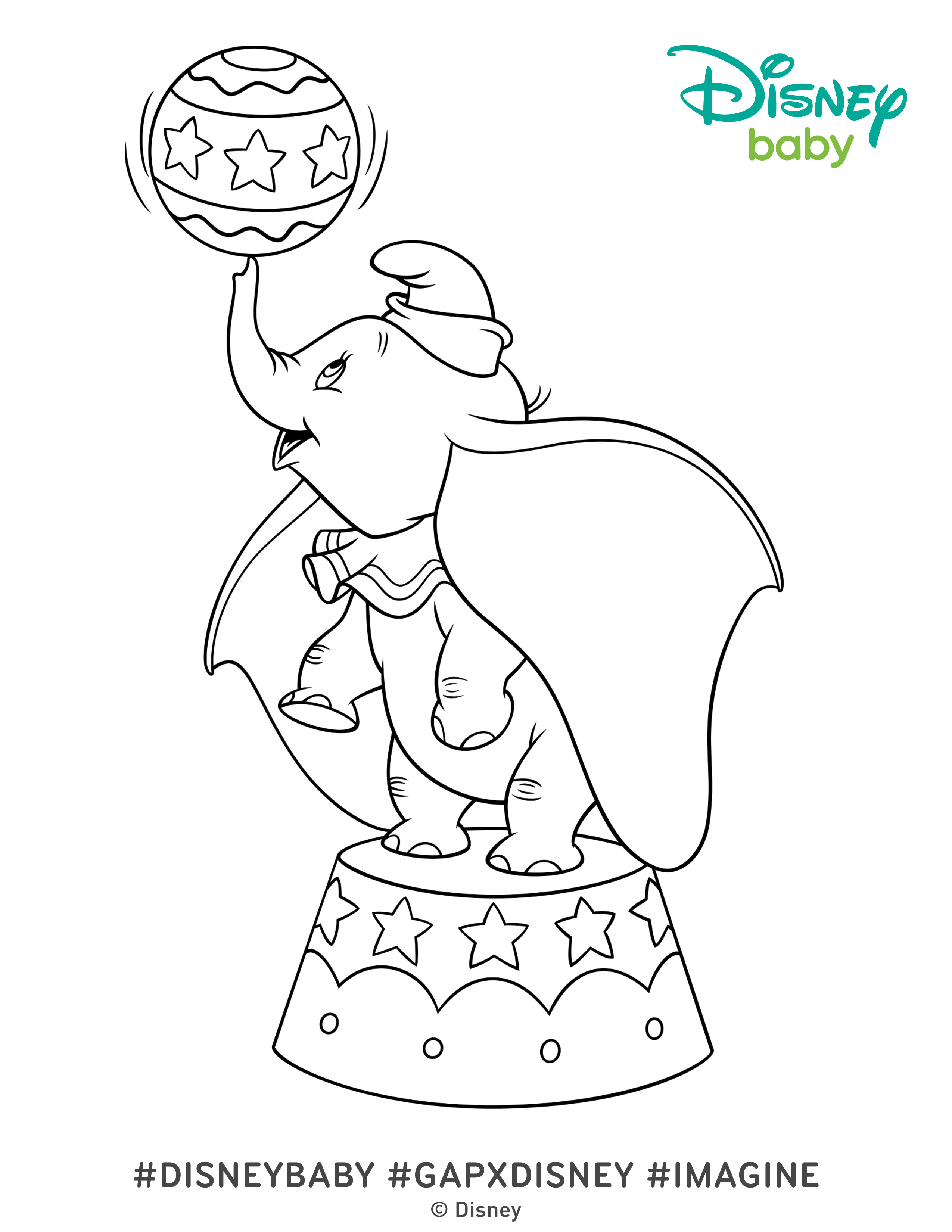 2550x3300 Dumbo Coloring Pages Cute Page Free Printable 19 Disney