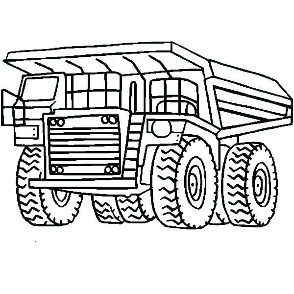 600x600 Dump Truck Coloring Pages Icontent