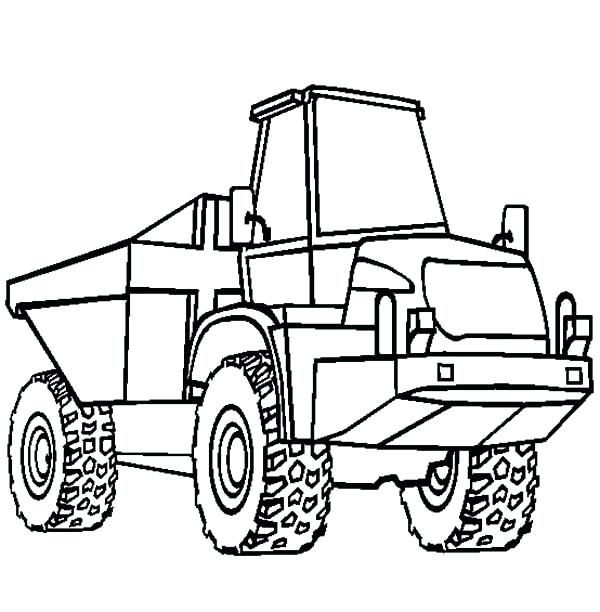 600x612 Dump Truck Coloring Page Single Colouring Pages Page 3 Free
