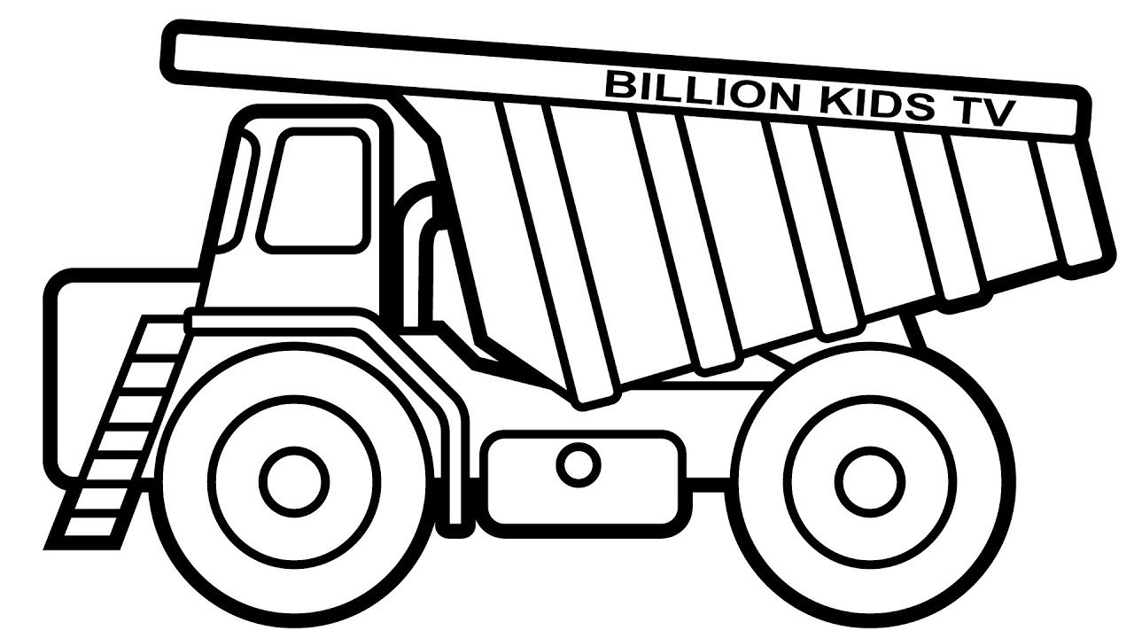 1280x720 Marvelous Dump Truck Coloring Pages Colors For Kids