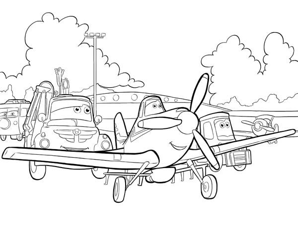 600x464 Disney Planes, Dusty, Chug And Dottie Before The Race In Disney
