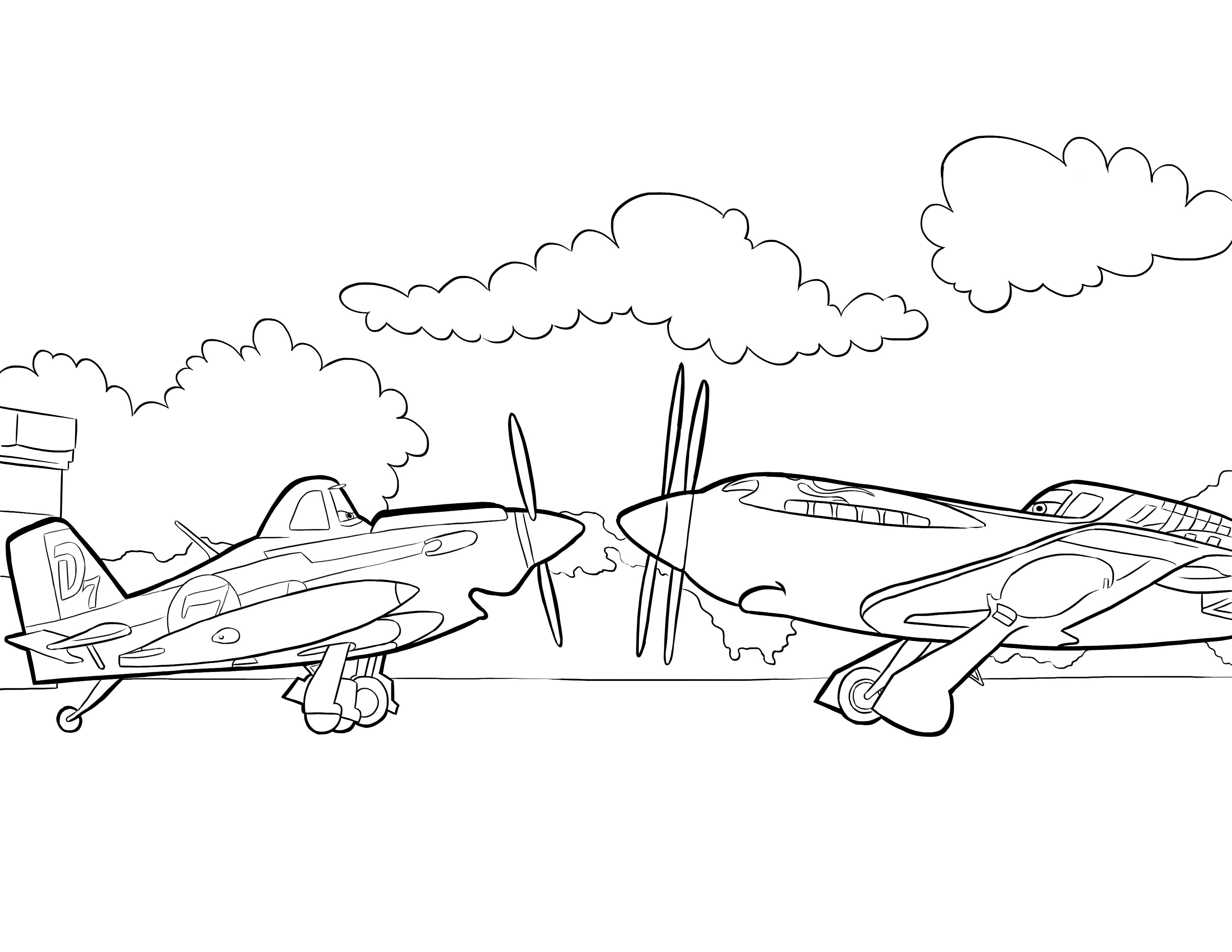3300x2550 Disney Planes Coloring Pages