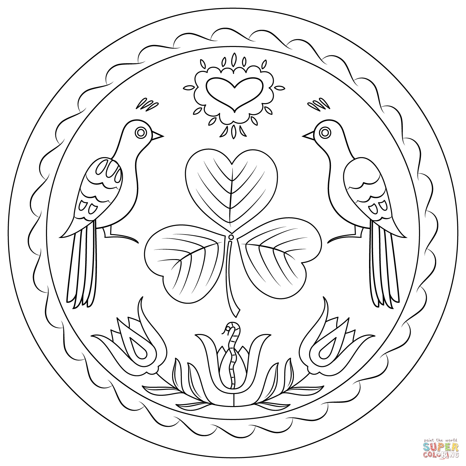 1500x1500 Pennsylvania Dutch Hex Signs Coloring Pages To Print Coloring