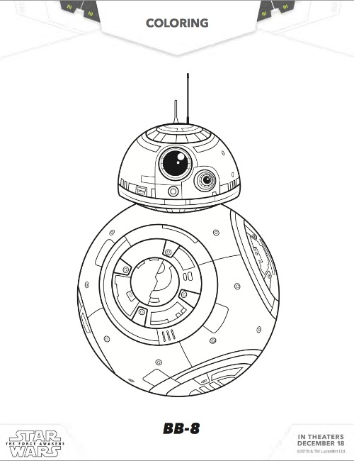 500x650 Star Wars Coloring Pages To Print The Force Awakens Dvd Free Star