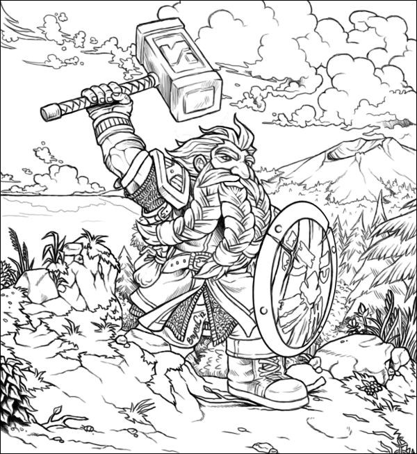 600x653 Dwarf Coloring Page Fresh Dwarf The March By Aibryce