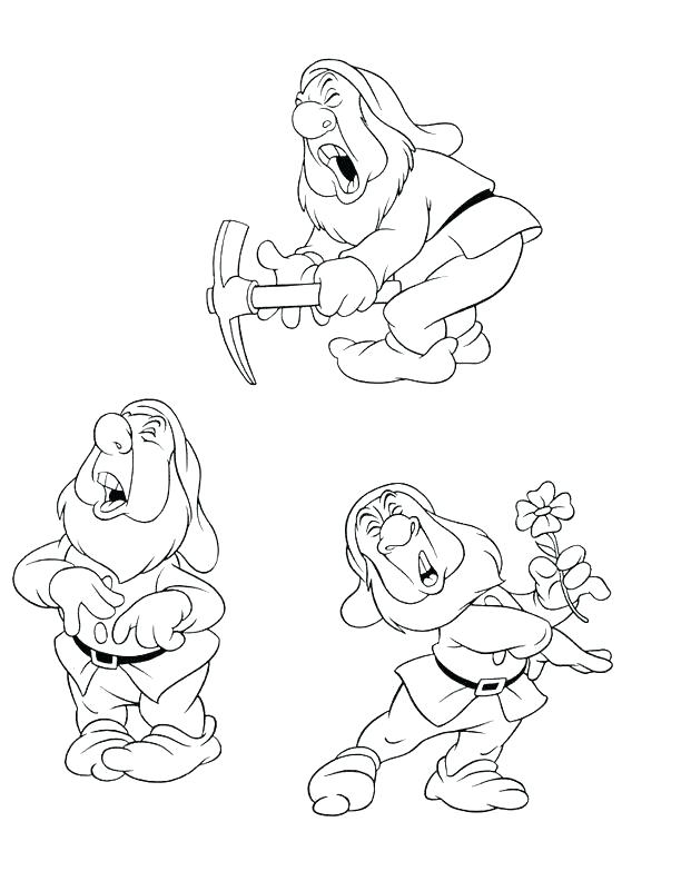 612x792 Seven Dwarfs Coloring Pages 7 Dwarfs Coloring Pages Kids Under 7