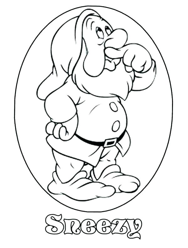 600x794 Snow White And The Seven Dwarfs Coloring Pages Coloring Pages