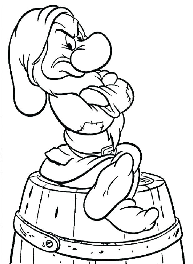 618x844 7 Dwarfs Coloring Pages 7 Grumpy The Dwarf Coloring Pages Download