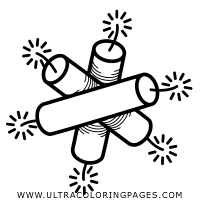 200x200 Dynamite Coloring Page