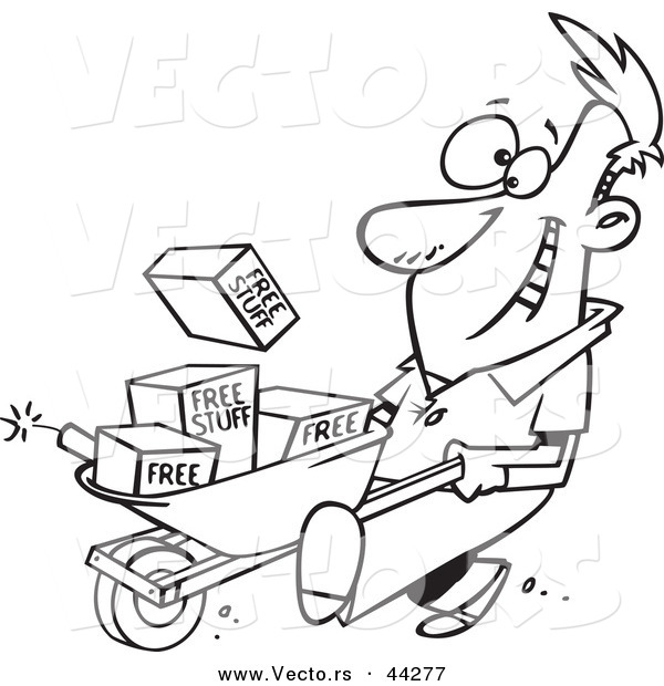 600x620 Vector Of Happy Cartoon Man Pushing Dynamitend Free Stuff In