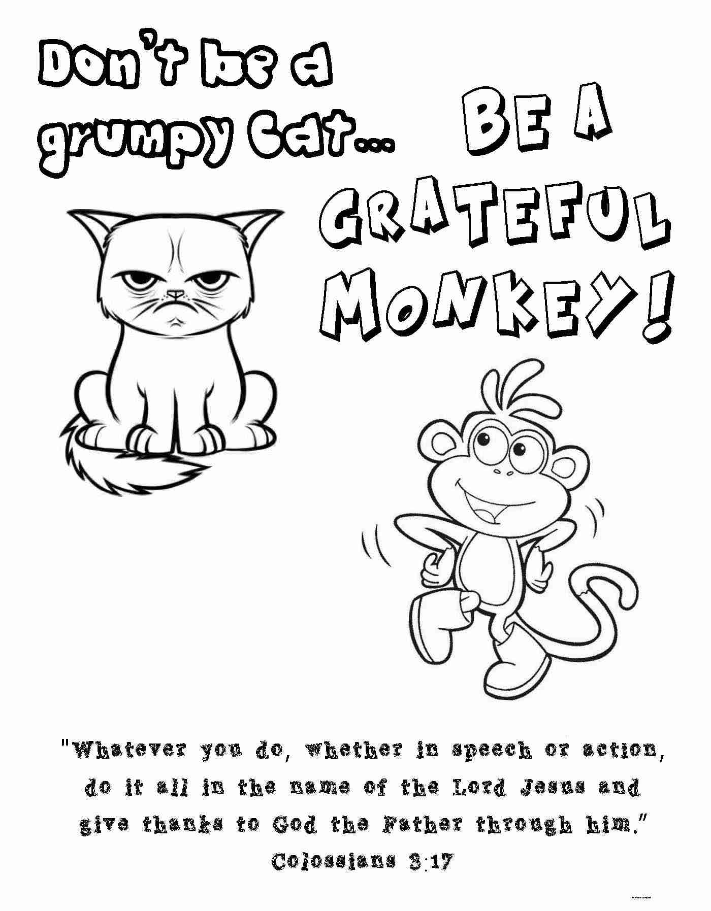 1400x1795 Colossians 3 17 Coloring Page Grumpy Cat Boots From Dora Kid S