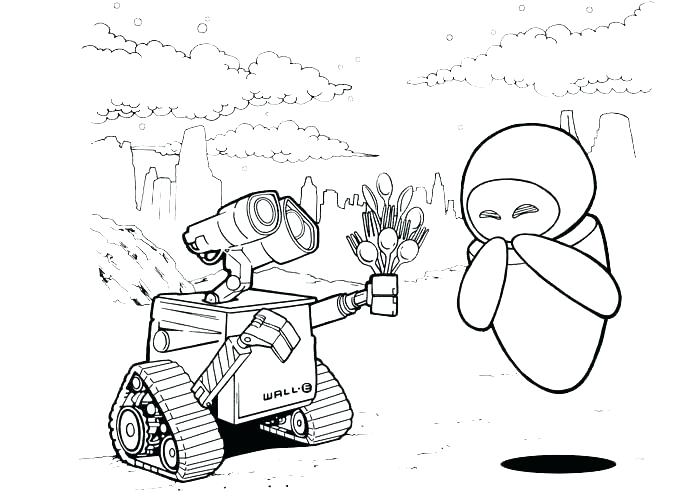 700x500 Walle Coloring Pages Wall E Coloring Pages Eve And Wall E Coloring