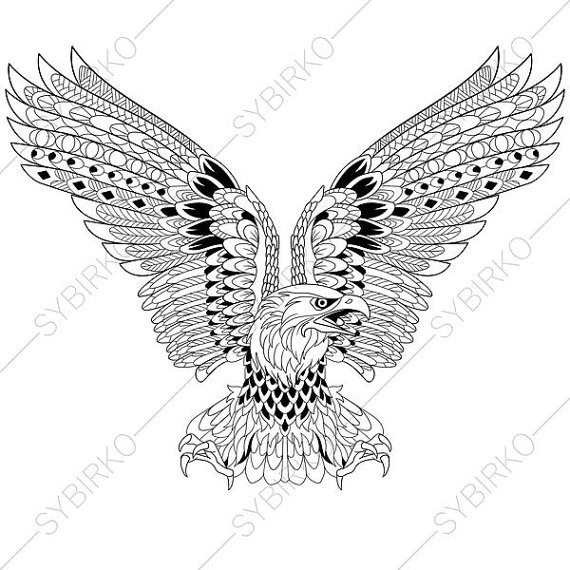 570x570 Eagle. Independence Day Symbol. Coloring Pages For 4th Of July