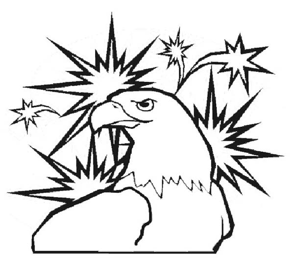600x527 Amazing Bald Eagle Coloring Page